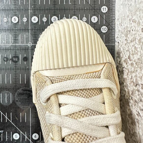 Tory Burch Buddy Women Size 7.5M CreamOff White Canvas Low Top Lace Up Shoes - Picture 12 of 12